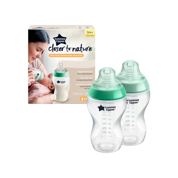 Tommee Tippee Baby Bottle 340ml 2 Pack 3m+ | 2 pack