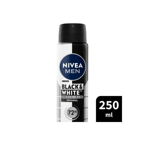 Nivea Men Invisible Black And White Power Aerosol Antiperspirant Deodorant | 250mL