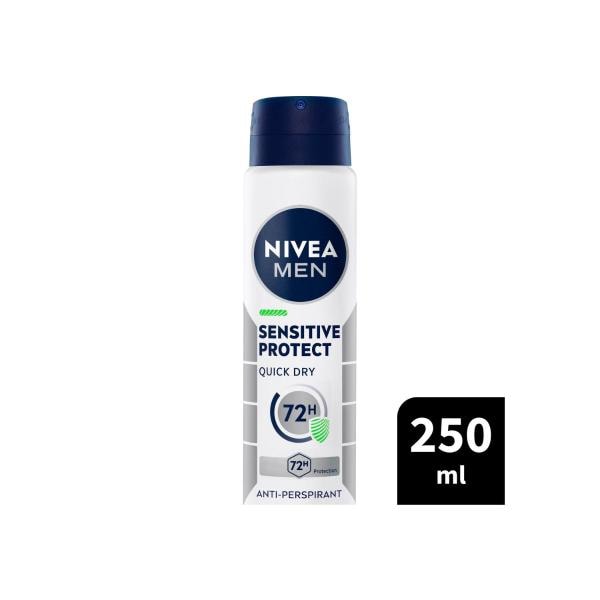 Nivea Men Sensitive Protect Aerosol Antiperspirant Deodorant | 250mL
