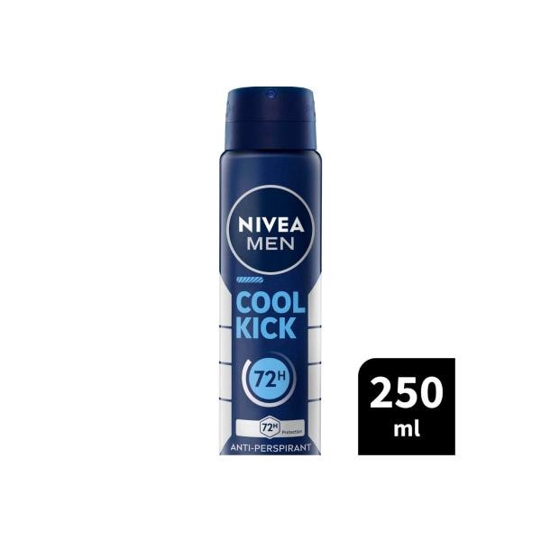 Nivea Men Cool Kick Aerosol Antiperspirant Deodorant | 250mL