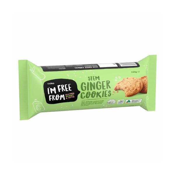 Coles I'M Free From Stem Ginger Cookies | 160g
