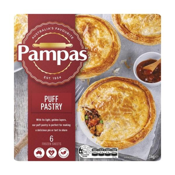 Pampas Frozen Puff Pastry Sheets 6 pieces | 1kg