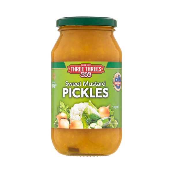 Three Threes Sweet Mustard Pickles | 520g