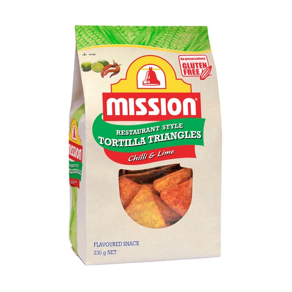 Mission Chilli & Lime Tortilla Triangles Corn Chips | 230g