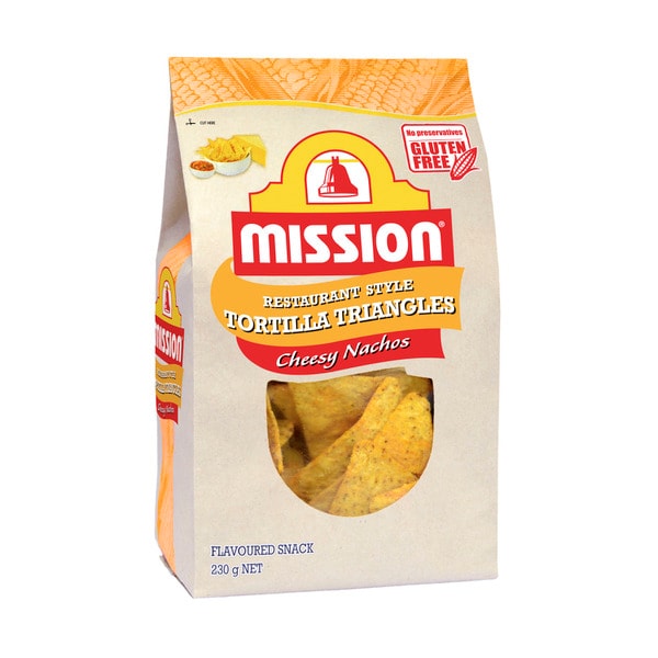 Mission Cheesy Nachos Tortilla Triangles Corn Chips | 230g