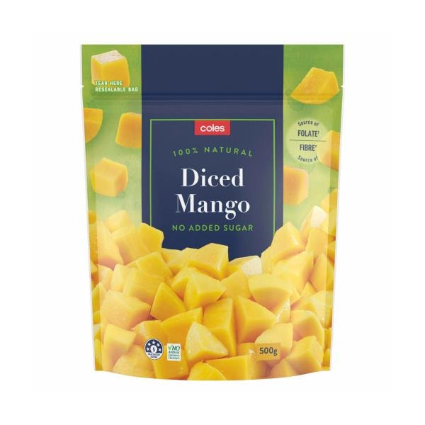 Coles Frozen Diced Mango | 500g