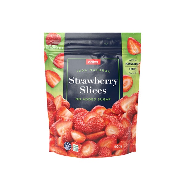 Coles Frozen Fruit Sliced Strawberries | 500g