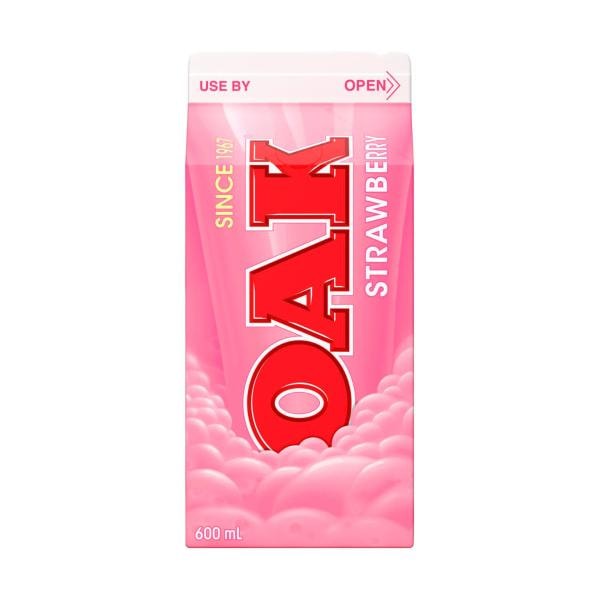 Oak Strawberry Flavoured Milk | 600mL