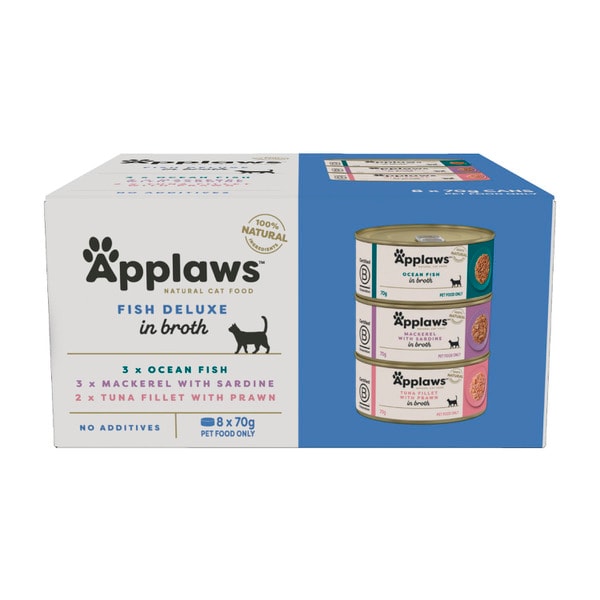 Applaws Tin Mp Fish Deluxe Selection Cat Food 8x70g | 8 pack