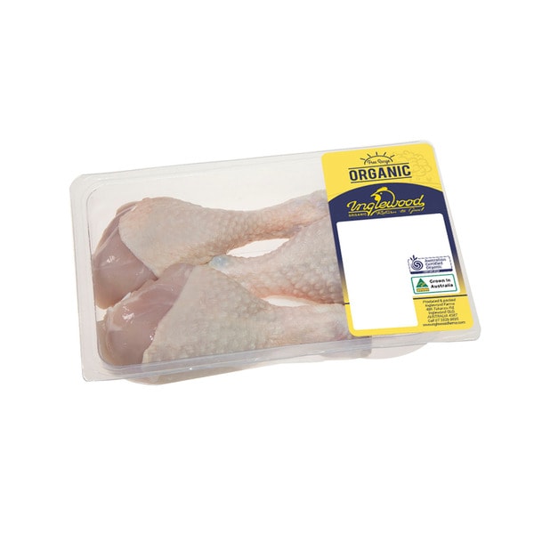 Inglewood Farms Free Range Organic Chicken Drumsticks | approx. 420g each