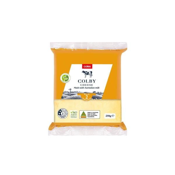 Coles Colby Cheese Block | 250g
