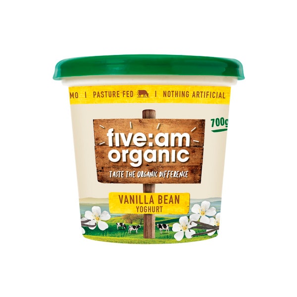 Five:AM Organic Vanilla Bean Yoghurt | 700g