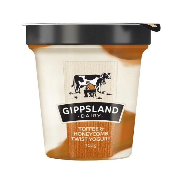 Gippsland Dairy Toffee & Honeycomb Twist Yoghurt | 160g