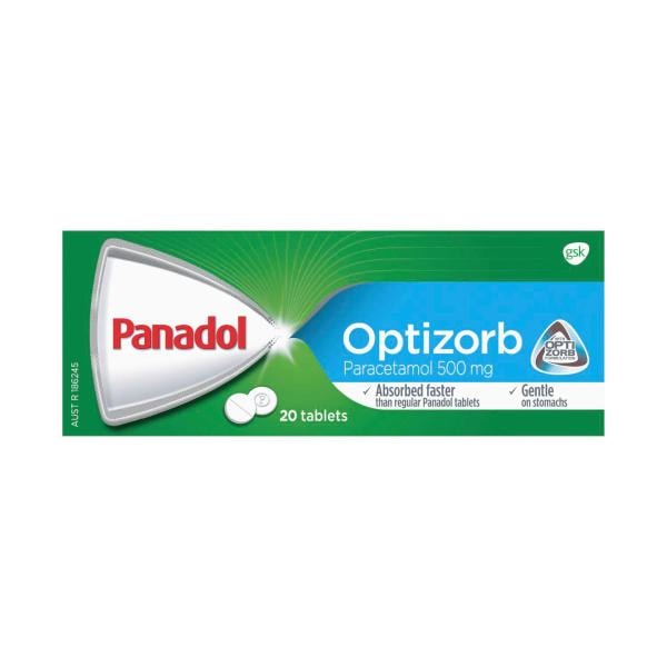 Panadol With Optizorb Paracetamol For Fast Pain Relief 500mg | 20 pack