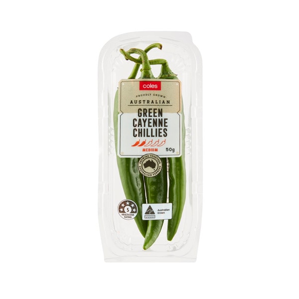 Coles Green Cayenne Chillies | 50g