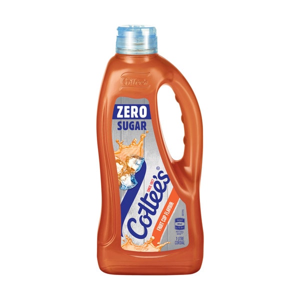 Cottees No Sugar Added Cordial Fruit Cup Cordial Bottle | 1L