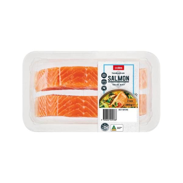 Coles Tasmanian Salmon Portions Skin Off | 280g