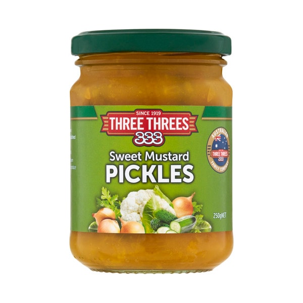 Three Threes Sweet Mustard Pickles | 250g