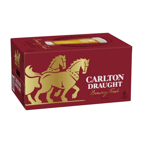 Carlton Draught Bottle 375mL | 24 Pack