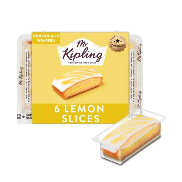 Mr Kipling Lemon Slices 6 Pack | 165g