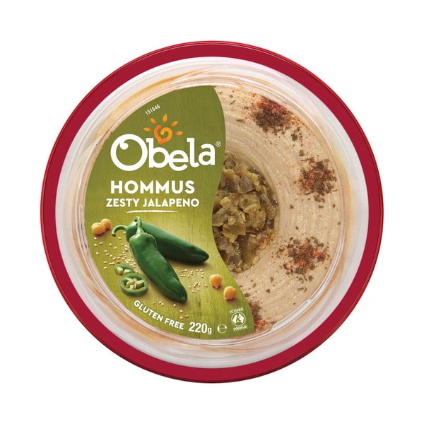Obela Hommus Garnished Zesty Jalapeno | 220g