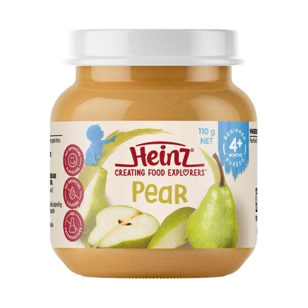 Heinz Pureed Fruity Pears 4+ Months Glass Jar | 110g