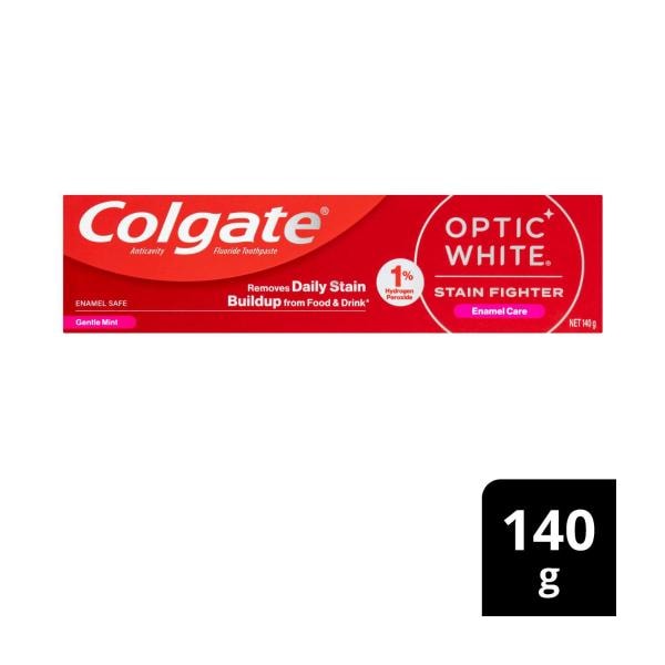 Colgate Optic White Enamel Care Teeth Whitening Toothpaste With 1% Hydrogen Peroxide | 140g