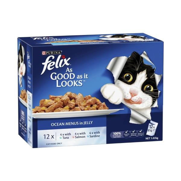 Purina Felix As Good As It Looks Ocean Menu Cat Food | 12 pack