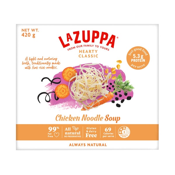 La Zuppa Microwaveable Soup Bowl Chicken Noodle Soup | 420g