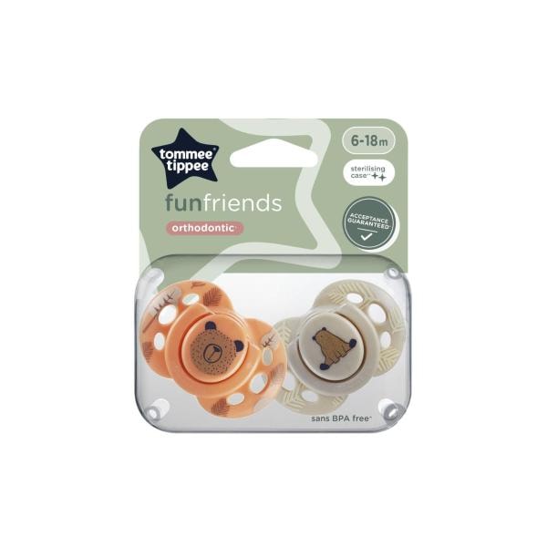 Tommee Tippee Tommee Tippee Fun Style Baby Dummy 2 Pack 6-18m | 2 pack