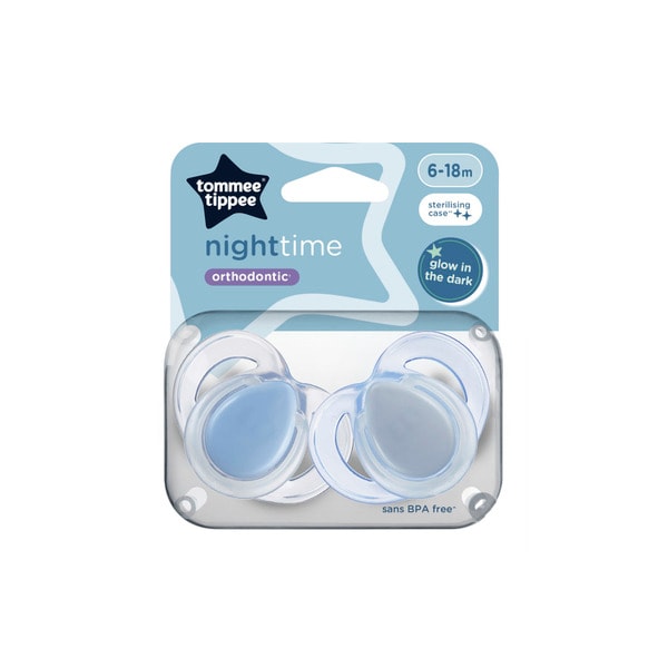 Tommee Tippee Night Time  Baby Dummy 2 Pack 6-18m | 2 pack