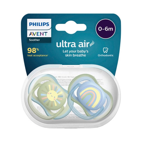Avent Air Mix Deco Soothers 0-6 Months | 2 pack