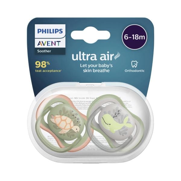 Avent Air Mix Deco Soothers 6-18 Months | 2 pack