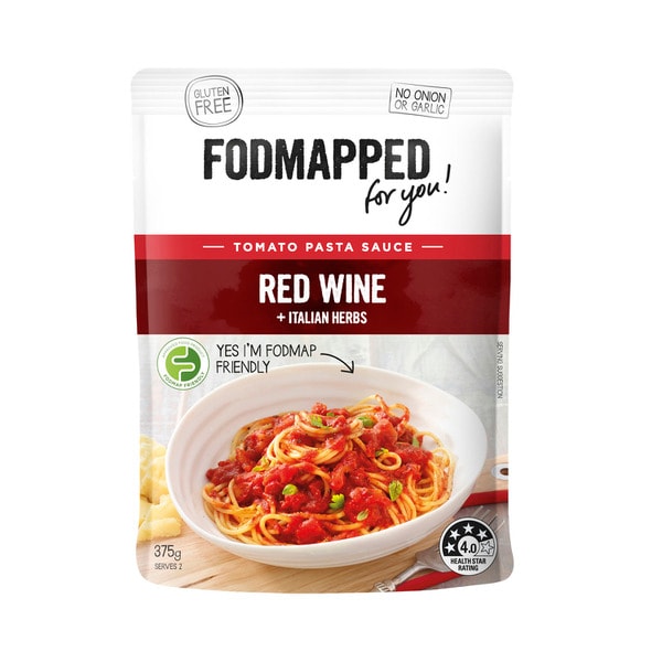 Fodmapped Gluten Free Red Wine & Tomato Pasta Sauce | 375g