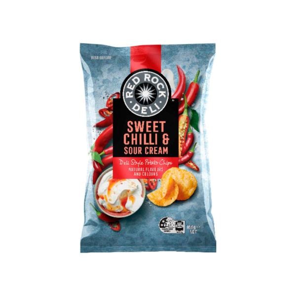 Red Rock Deli Potato Chips Sweet Chilli And Sour Cream | 165g