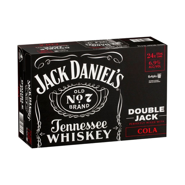 Jack Daniels Double Jack and Cola Can 375mL | 24 Pack