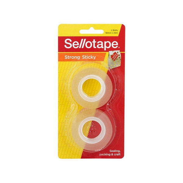 Sellotape Sticky Tape Refill 18mm x 25m | 2 pack