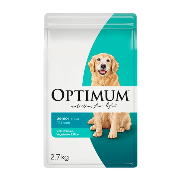 Optimum Adult 7+ Years Chicken Vegetable and Rice Dry Dog Food | 2.7Kg