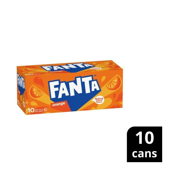 Fanta Orange Soft Drink 10x375mL | 10 pack