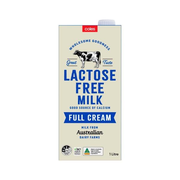 Coles Lactose Free Long Life Full Cream Milk | 1L