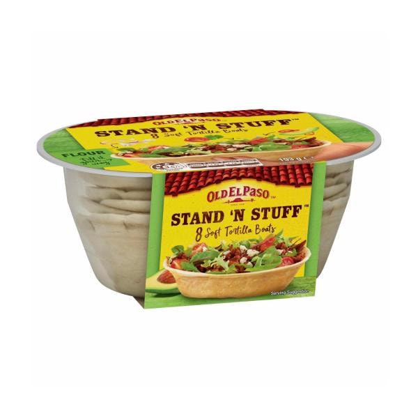 Old El Paso Stand 'N Stuff Flour Soft Tortillas 8 Pack | 193g