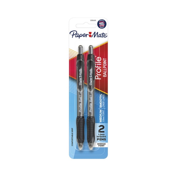 Paper Mate Profile Pen Black | 2 pack