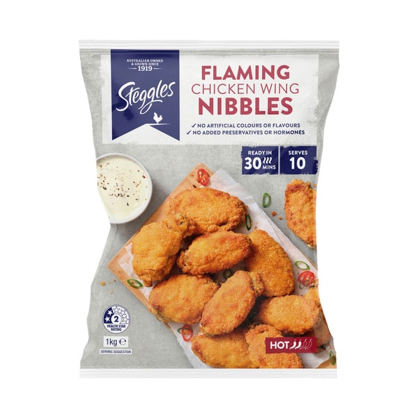 Steggles Frozen Flaming Chicken Wing Nibbles | 1kg