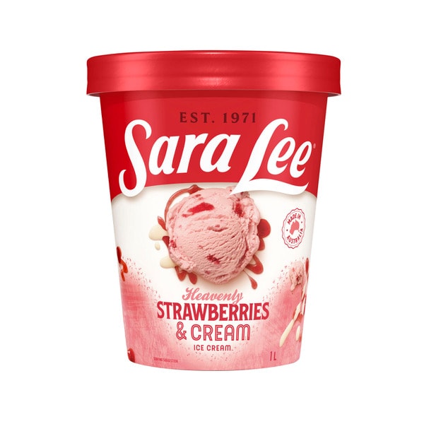 Sara Lee Strawberries & Cream Ice Cream Tub | 1L