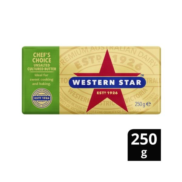 Western Star Chef's Choice Unsalted Cultured Butter Pat | 250g
