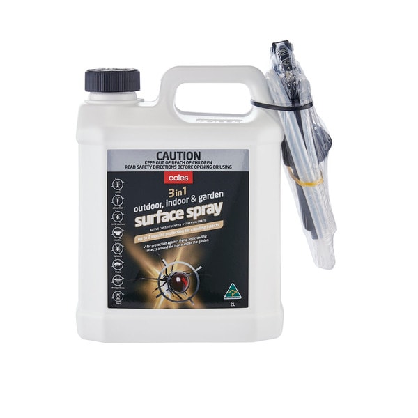 Coles 3 in 1 Indoor Outdoor & Garden Surface Spray | 2L