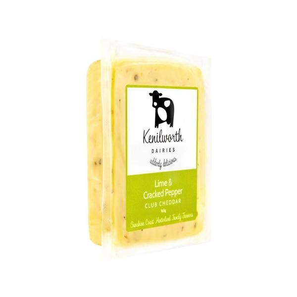 KCF Lime & Cracked Pepper Club Cheddar | 165g