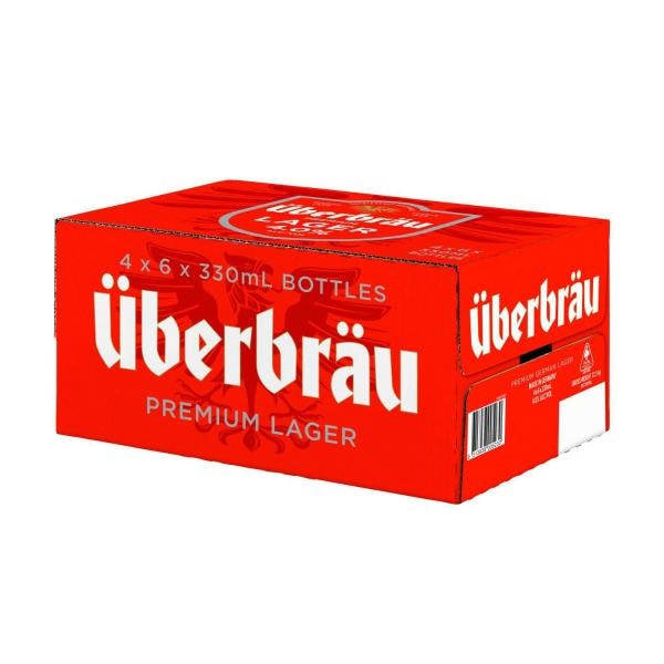 Uberbrau Imported Lager Bottle 330mL | 24 Pack