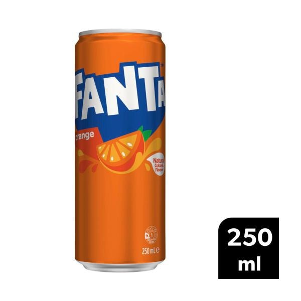 Fanta Orange Soft Drink Can | 250mL