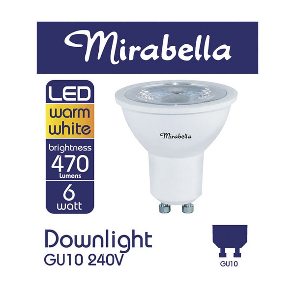 Mirabella LED Warm White Globe GU10 6 Watt | 1 each